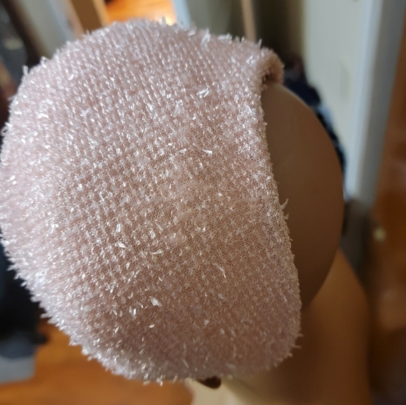 Vintage Light Pink Bridal Cap/Headband - Picture 9 of 11